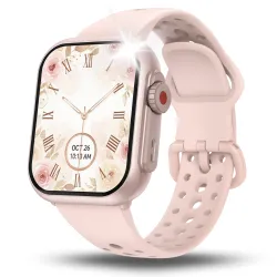 Smartwatch Damski Zegarek Angelo AK62 różowy Rozmowy SMS Sport Zdrowie Menu PL 4 Paski